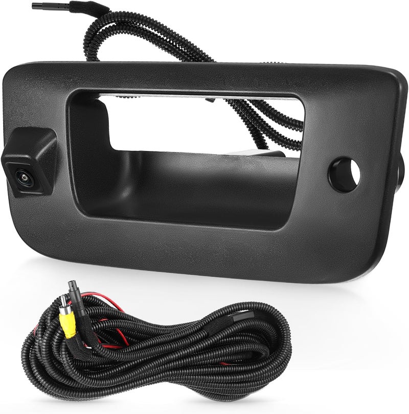 ACAUTO Tailgate Handle Backup Camera Fit for Chevy Silverado GMC Sierra 1500 2500 HD 2007-2013 Tailgate Reversing Rear View Park Assist Camera RCA Plug Replaces 22755304 - Image 1